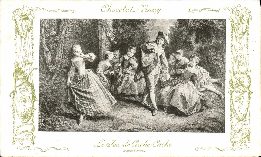 Das Spiel Verstecken — Nach Lanorel — Chocolat-Vinay, Serie VII, Nr. 3 - Vorderseite