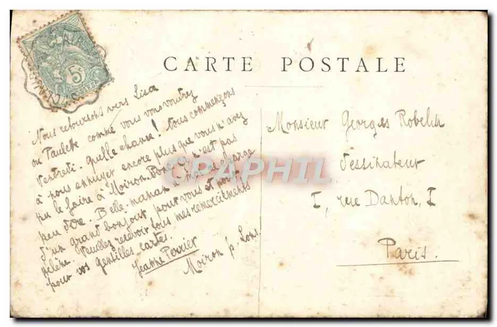 Gaby Deslys — Portrait — J. Terrier - Rückseite