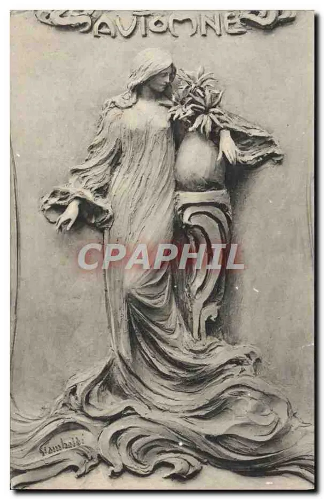 Herbst — Skulptur des Künstlers Fambais — C.S. & C°, Paris - Vorderseite