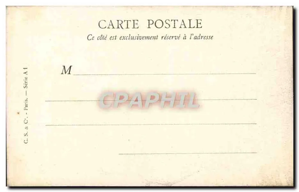 Winter — Serie A1 — C.S. & C°, Paris - Rückseite