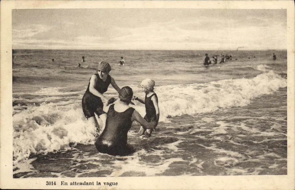 Warte auf die Welle — Serie 3014 — Cie Alsacienne des Arts Photographiques, Straßburg - Vorderseite