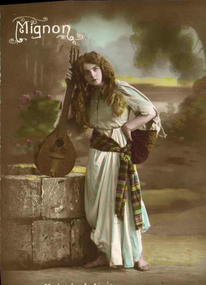 Junge Frau mit Mandoline — Mignon — Verlag Mignon - Vorderseite