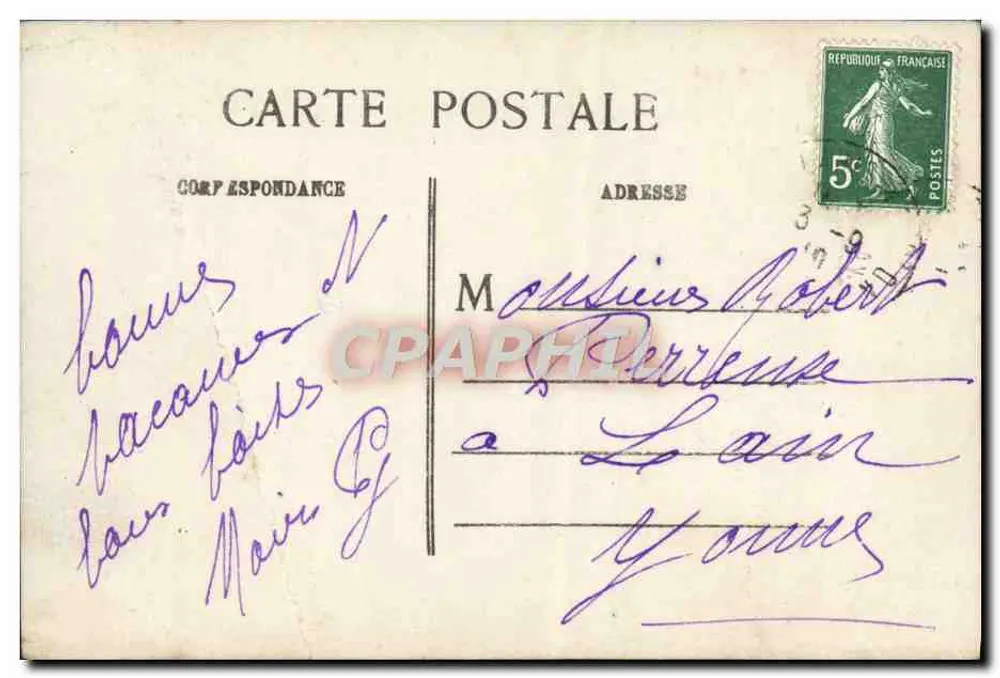Petite fille dans une voiture décorée de roses — éditeur J.P. n°841 - Rückseite