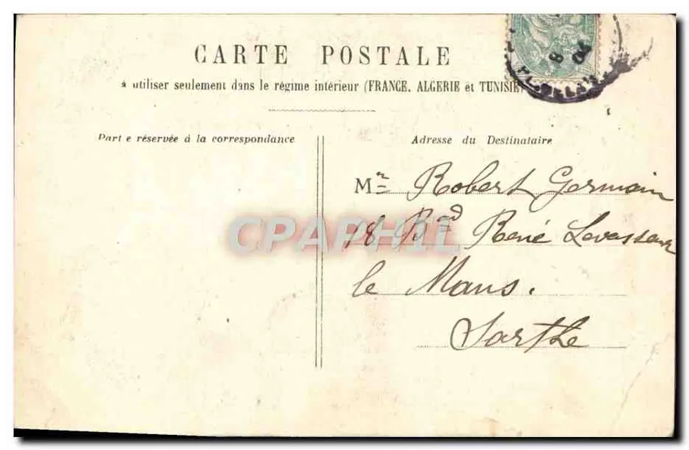 Enfant priant sous un arbre — scène religieuse — éditeur Sainte-Juliette - Verso