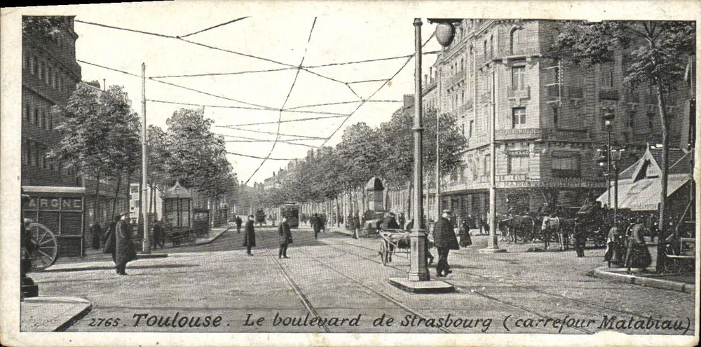 Toulouse. Le boulevard de Strasbourg (carrefour Matabiau) — éditeur ARGONE, n° 2765 - Recto