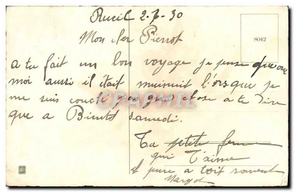 Arranjo de crocús — crocús roxos, brancos e vermelhos — editor desconhecido, n° de série 8042 - Verso