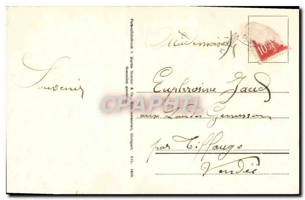 Kwitki myśliwki — kolorowy bukiet — wydawca: Käthe Rammel & Co., Stuttgart - Rewers