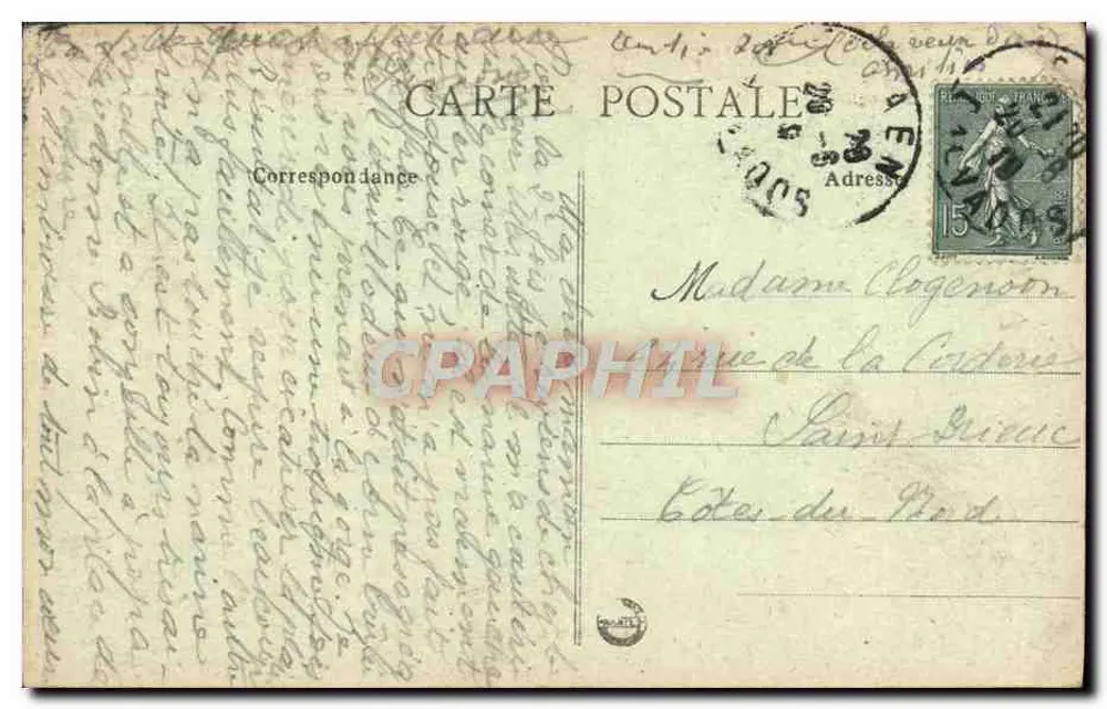 Caen - Abbaye aux Dames gegründet von Königin Mathilde, 11. Jahrhundert — Sammlung I. A., phot. - Rückseite