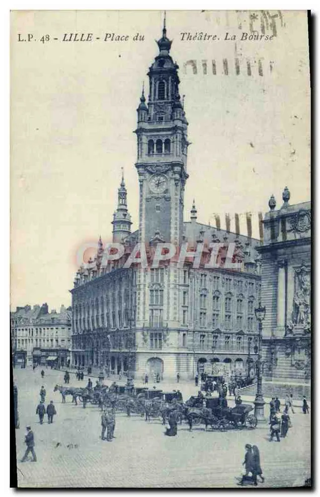 LILLE - Place du Théâtre. La Bourse - Frente