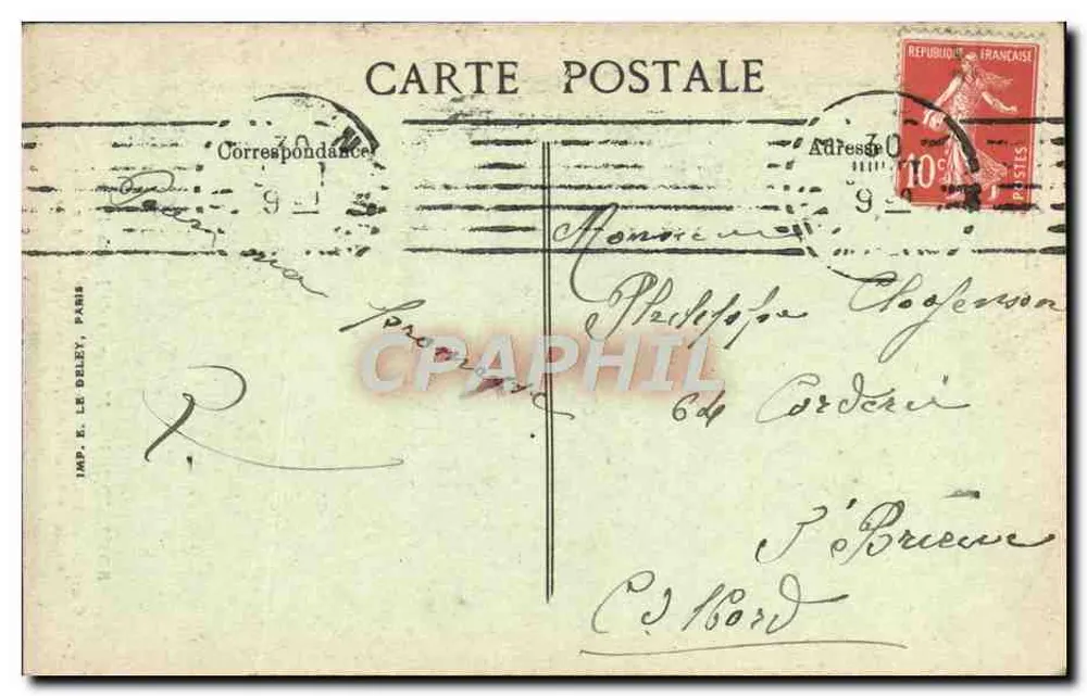 Bonsecours — Monumento de Joana d'Arc — Editor E. Le Deley, Paris - Verso