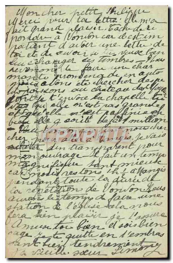 Environs de NANGIS (S.&M.) — Le Château des Moyeux - La Chapelle — Édit. Cazabat - Verso
