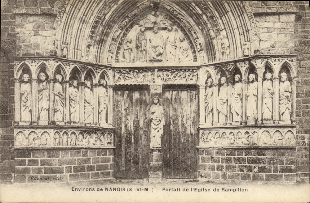 Portal da Igreja de Rampillon — Arredores de NANGIS (S.-et-M.) — editor Cazabat, editor - Frente