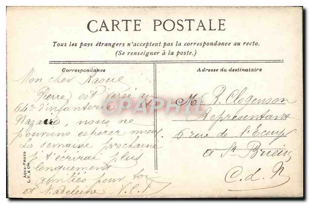 Angers - Tridigine St Joseph - L.V. & Cie - Verso
