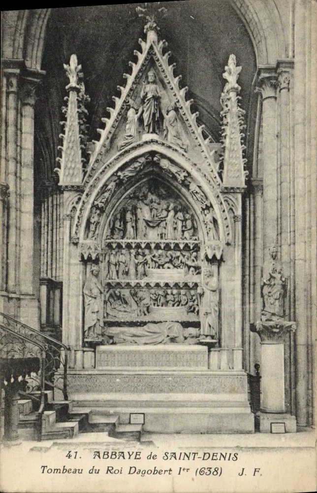 Abbaye de Saint-Denis — Tombeau du Roi Dagobert Ier (638) — J.F. n°41 - Recto