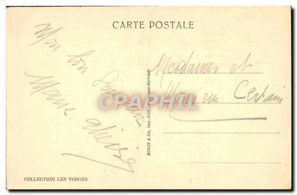 LUXEUIL-LES-BAINS — LA TOUR CARRÉE — Braun & Cie, Imp.-Édit., Mulhouse-Dornach - Verso