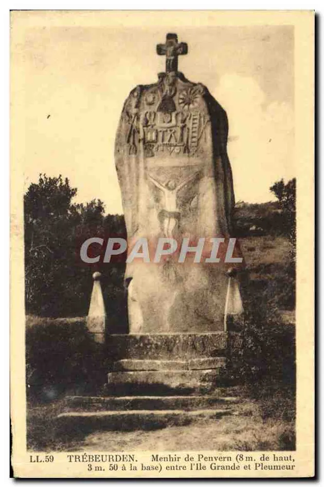 Menhir von Penvern — Trébeurden — Edition Galerie des Bretonnes (38) - Vorderseite