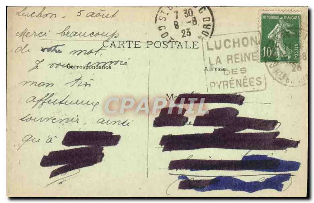 Luchon — Ogólny widok — Clèche Benoist - Rewers