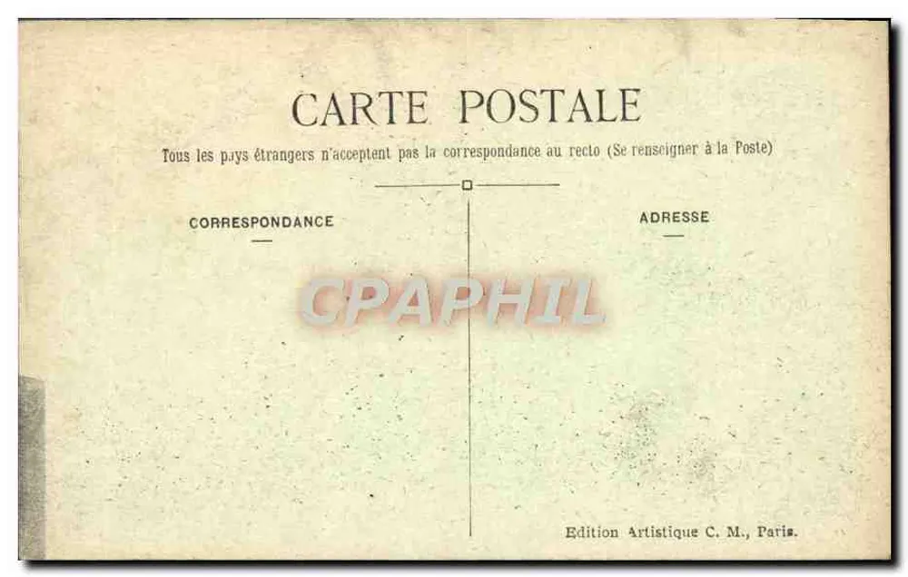 Vincennes — O donjon e o castelo — C.M. n°53 - Verso