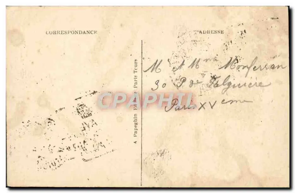 St-GERMAIN-en-LAYE — Le Château (façade Sud-Ouest) et la chapelle — A. P. Pelle - Verso