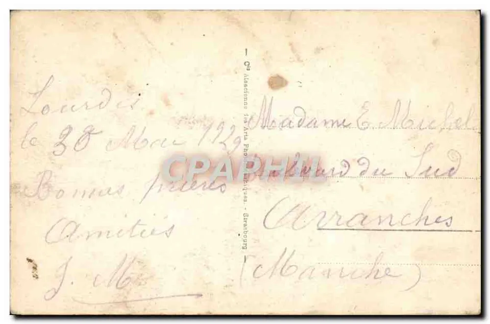 Lourdes - A Basílica e a Esplanada — editor desconhecido, n° 12 - Verso