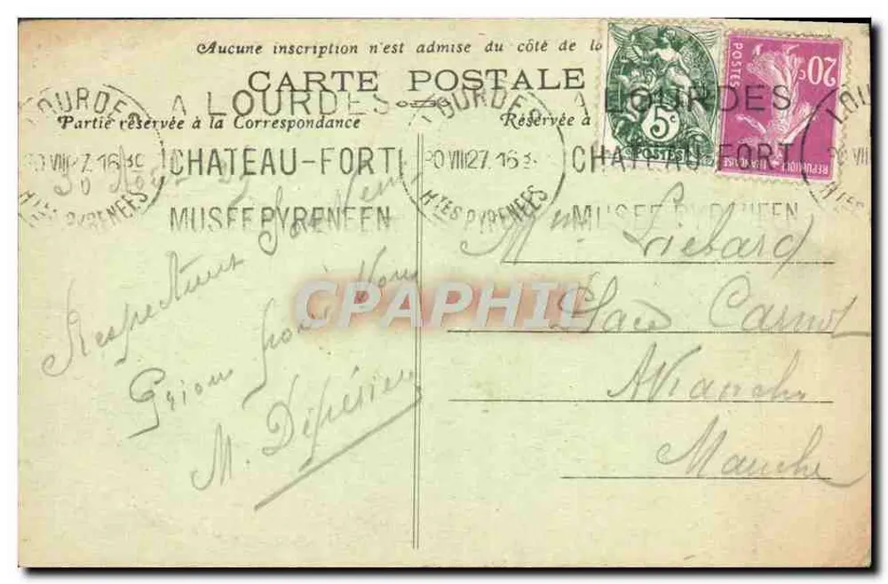 Lourdes (Hautes-Pyrénées) — Die Basilika und das Rosenkranz — M. D. Bordeaux - Rückseite