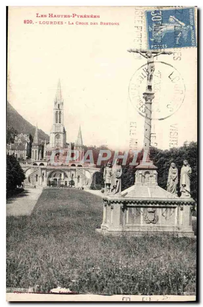 Lourdes - A Cruz dos Bretões — editor Louisiane, n° 820 - Frente