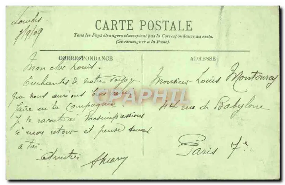 Lourdes — Le Calvaire Breton und die Basilika — LL. — Magasins de l'Hôtel des Ambassadeurs - Rückseite