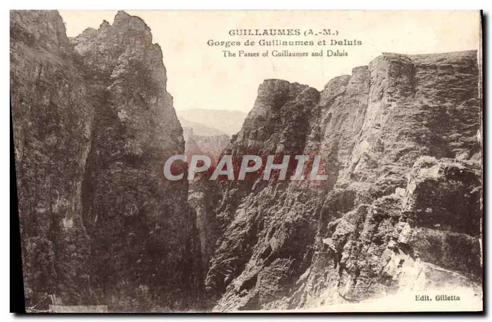 Gorges de Guillaumes et Daluis — Verlag Gilletta, nicht nummerierte Serie - Vorderseite