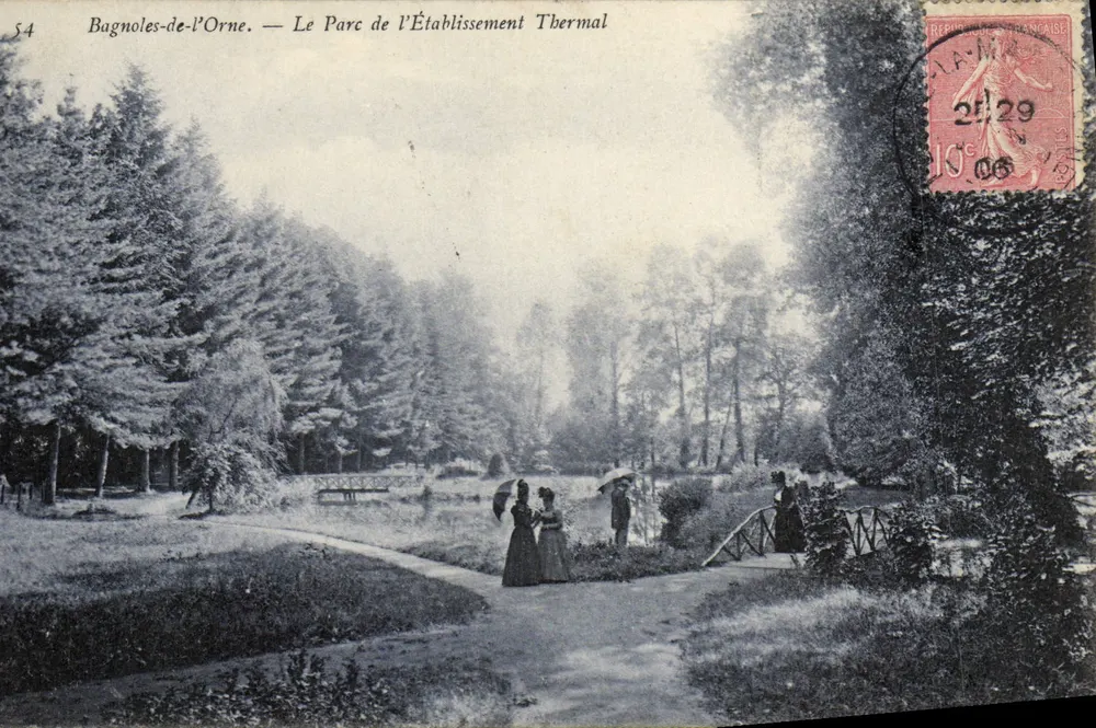 Bagnoles-de-l'Orne — Der Park des Thermalbades — Unbekannter Verlag, n° 54 - Vorderseite