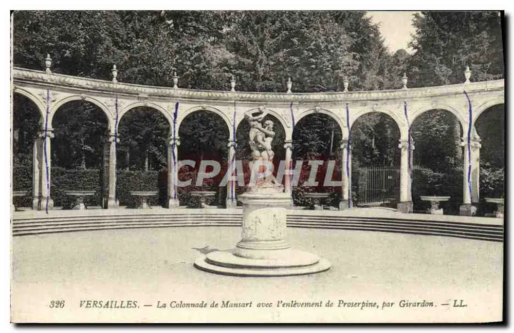 Versailles — Die Mansart-Säulenreihe mit der Entführung der Proserpine von Girardon — LL, Nr. 396 - Vorderseite