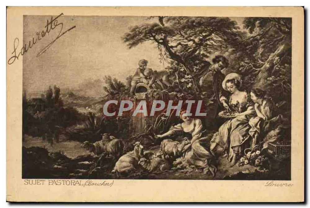Landschaftsszene — (Boucher) — Laurirotte, Louvre - Vorderseite