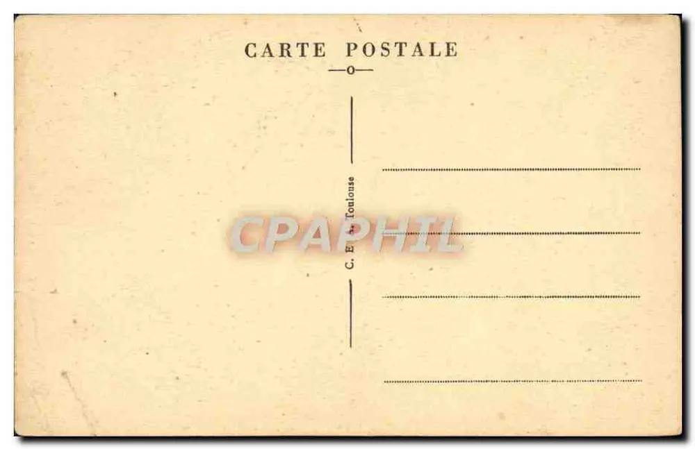 Scène de campagne — homme avec deux vaches près d'un cours d'eau — éditeur C.E. Toulouse - Verso
