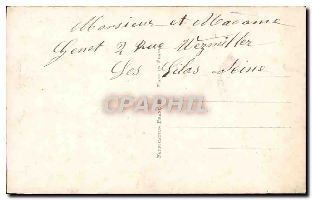 Menina com vestido escuro e laço azul — Boa Festa — DIX PARIS 2215 - Verso