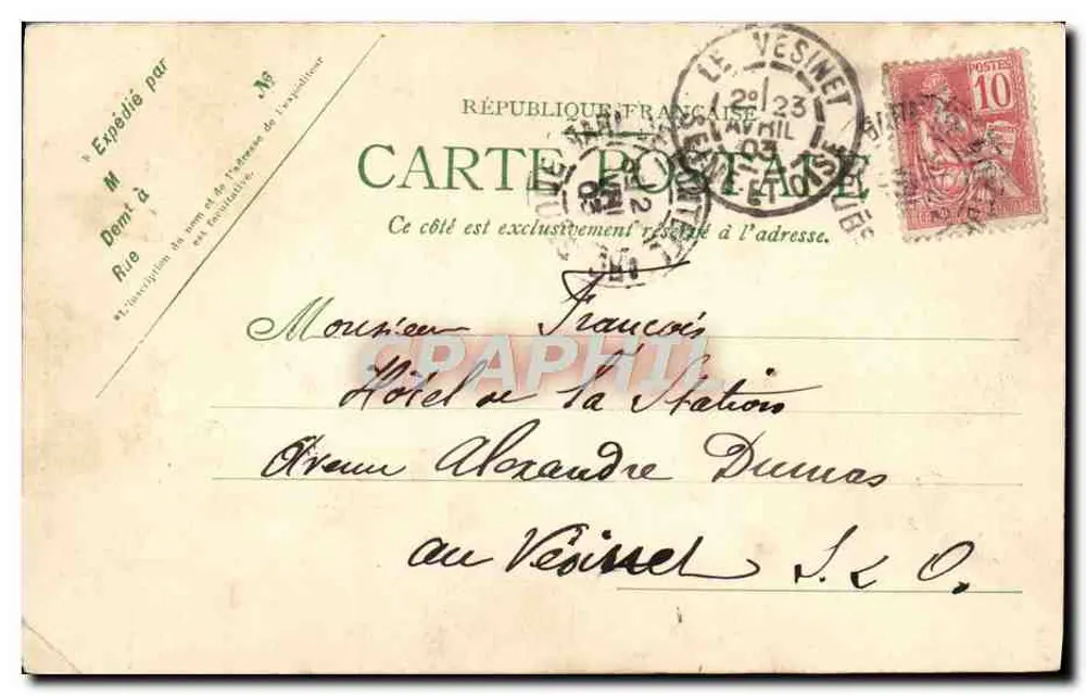 Estátua do Coronel Denfert — Montbéliard — Livraria Delot Montbéliard - Verso