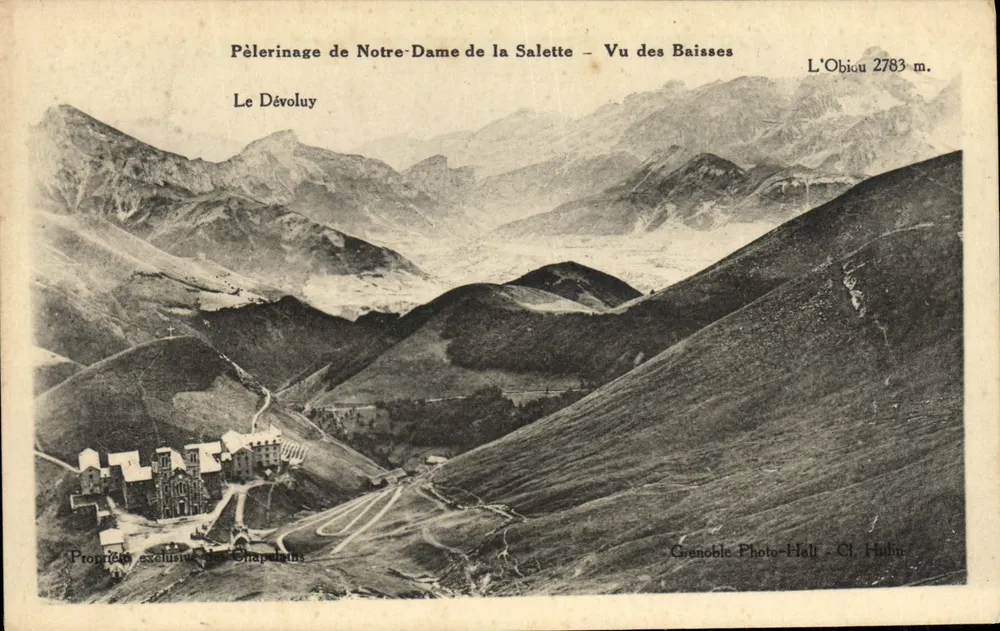 Pilgerreise zu Notre-Dame de la Salette – Ausblick von den Baisses – L’Obiou 2783 m. – Grenoble Photo-Hall - Cl. Hulin - Vorderseite