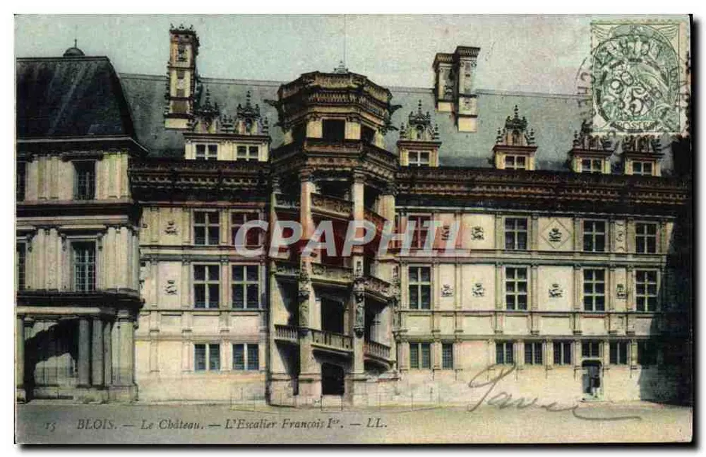 Blois — Das Schloss — Die Treppe von François Ier — LL. — n°15 - Vorderseite