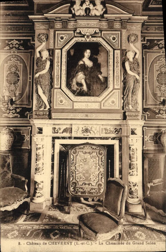 Schloss CHEVERNY (L.-et-C.) — Die Kamin des Großen Saals — Verleger L. Lenormand Ouldans, n°8 - Vorderseite