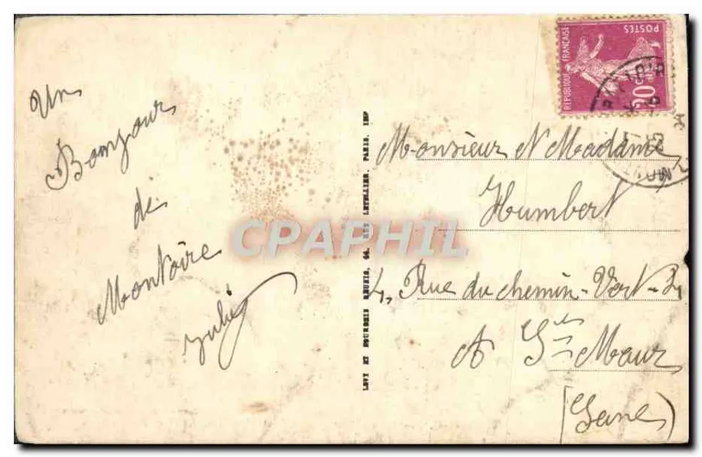 Montoire (Loir-et-Cher) — Le château, monument historique des XIe, XIVe et XVe s. — Donjon du XIIe s. — Imp. L. b. Ferre Montoire - Verso