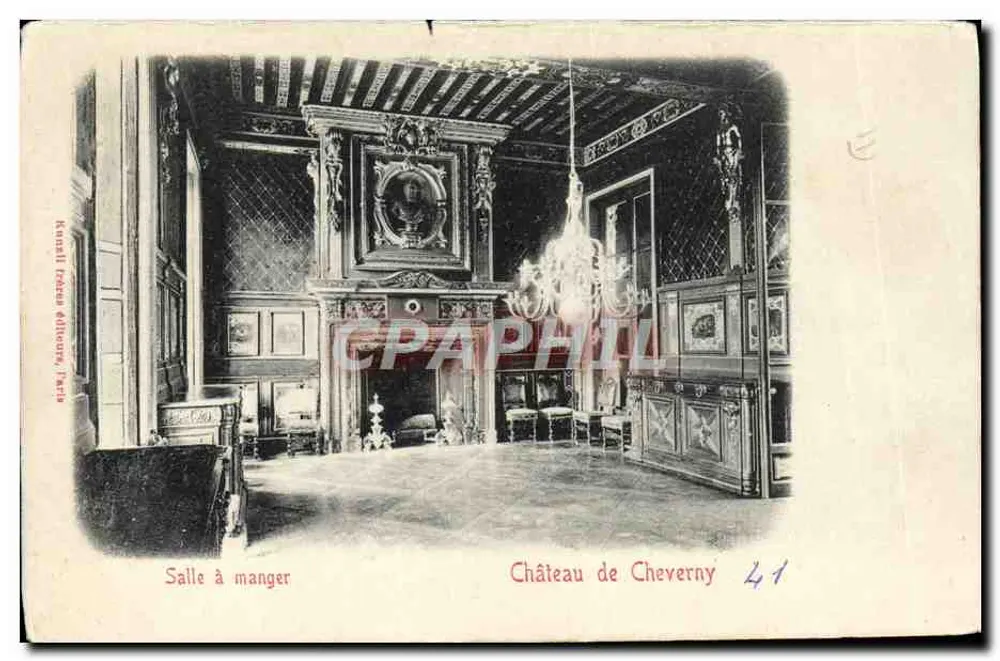 Sala de jantar — Castelo de Cheverny — Kunzli Frères & Cie, Paris, n° 41 - Frente