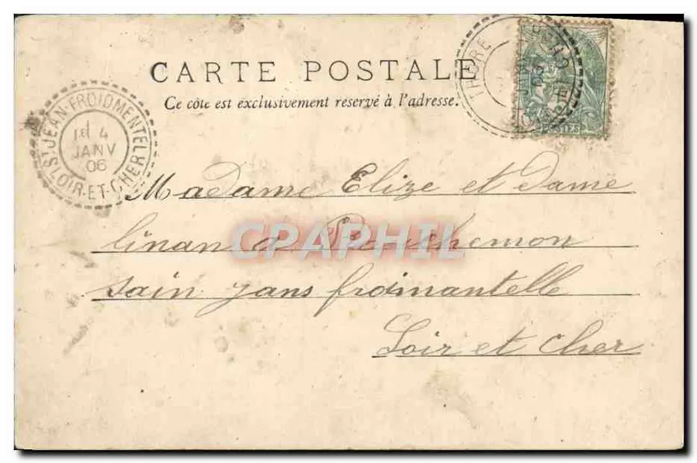 Vendôme — Clocher féodal de l'Abbaye de la Trinité — éditeur Bonnassier - Verso