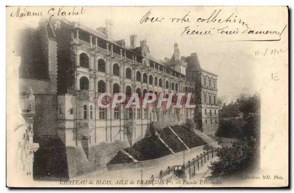 Schloss Blois, Flügel von François Ier — Äußere Fassade — Collections ND. Phot. - Vorderseite
