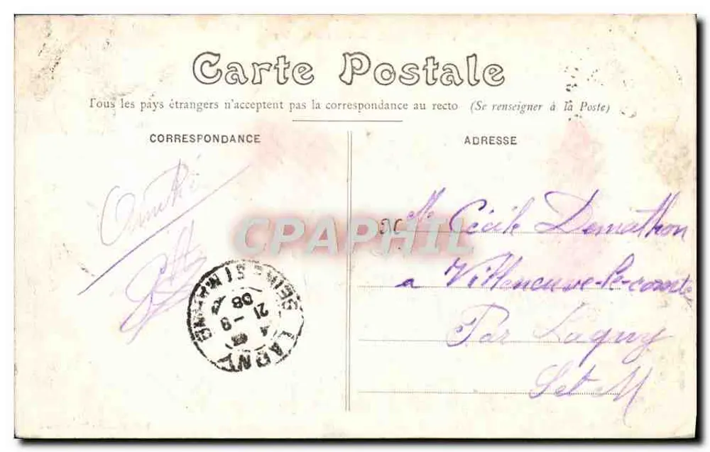 Montrichard — Vista sobre o Cher — Imp. Elondeau Montrichard - Verso