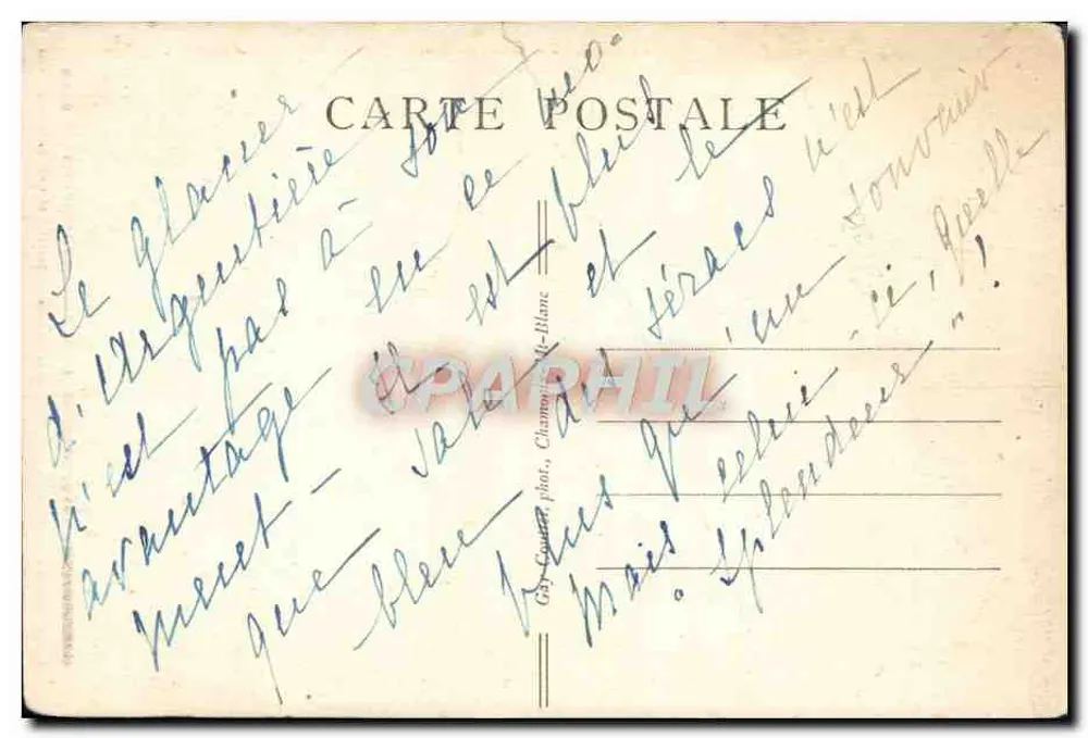 Chamonix-Mont-Blanc — Höhle und Durchquerung des Bossons-Gletschers — Verlag Gay-Couste, Nr. 263 - Rückseite