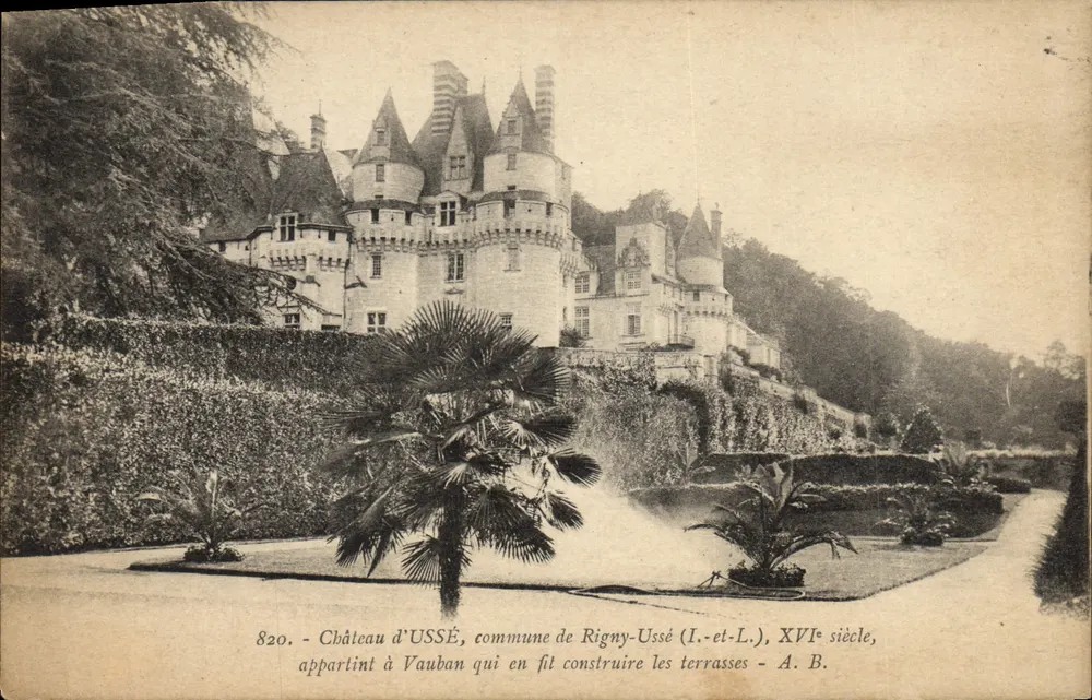 Château d'Ussé, commune de Rigny-Ussé (Loir-et-Cher), XVIe siècle — A. B. — n° 820 - Frente