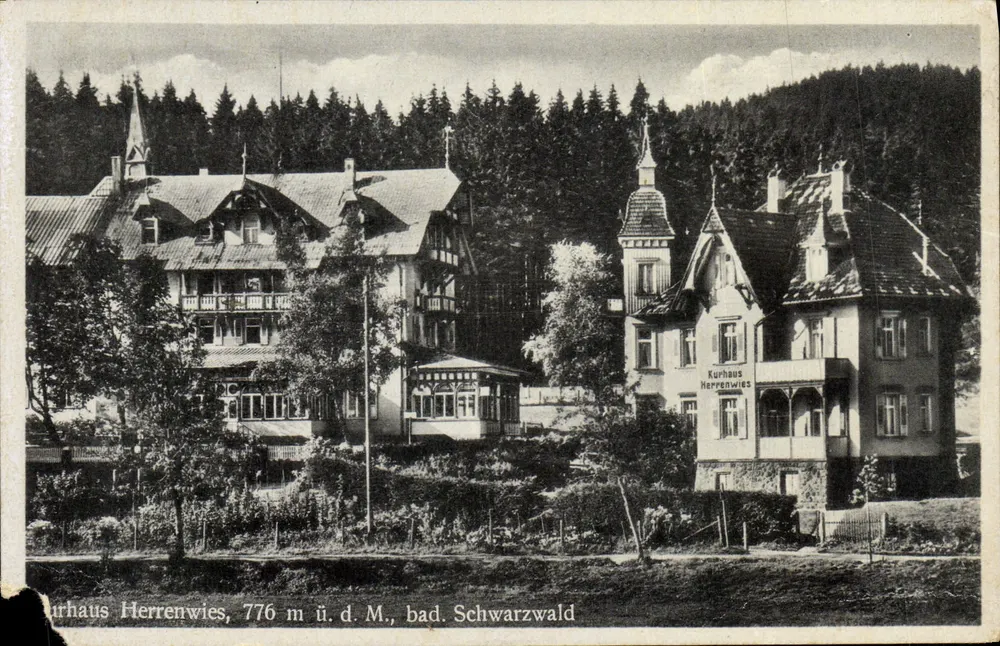 Kurhaus Herrenwies — 776 m ü. d. M., bad. Schwarzwald — Cramers, Bühler Straße 44/1 - Vorderseite