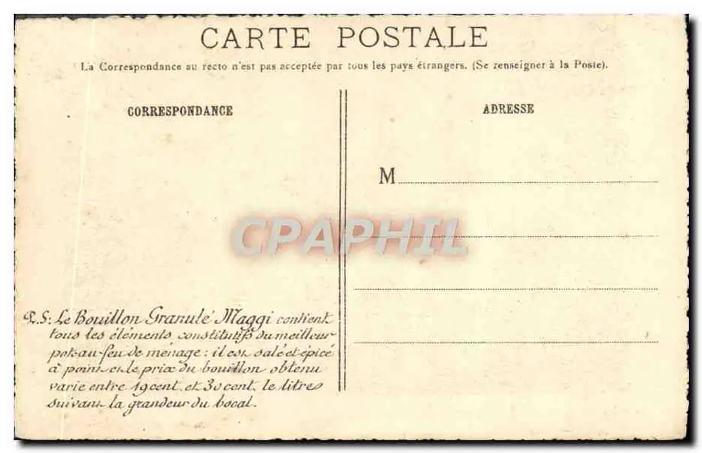 Chambord — Vista do Castelo de Chambord — Portier e Harotto, Paris, n°69 - Verso
