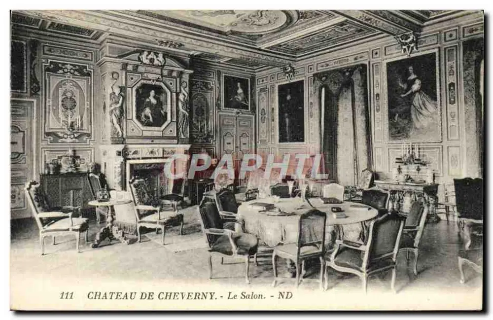 Castelo de Cheverny - O Salão — Editor: Levé et Neufchâtel, Paris, n° 111 - Frente