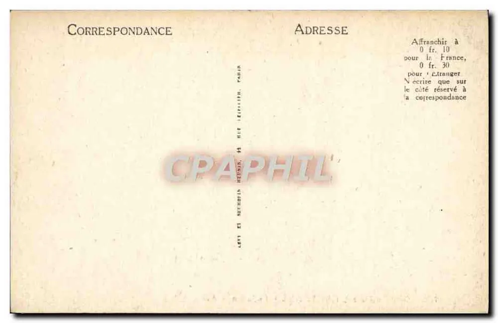 Castelo de Cheverny - O Salão — Editor: Levé et Neufchâtel, Paris, n° 111 - Verso