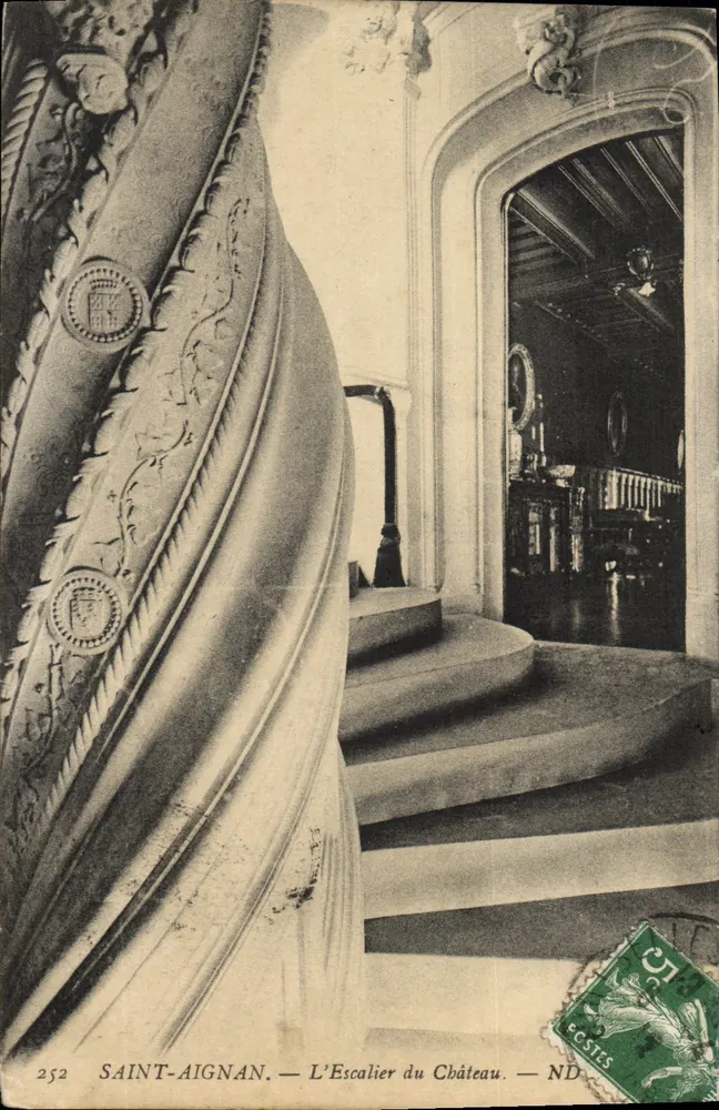 Saint-Aignan — Schody zamku — ND - Awers