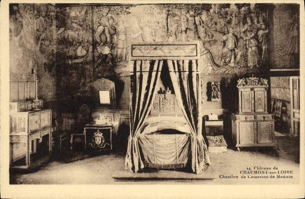 Zimmer von Catherine de Médicis — Schloss Chaumont-sur-Loire — unbekannter Verleger, n° 14 - Vorderseite